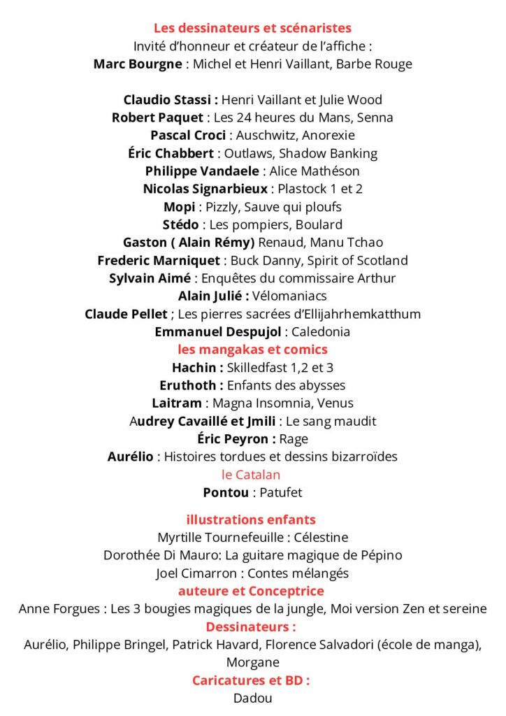 Liste des invités